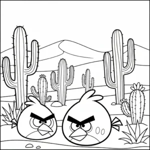 coloriage Angry Birds à imprimer kawaii