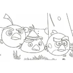 coloriage Angry Birds à imprimer pour enfant de 8 ans