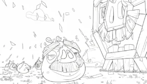 coloriage Angry Birds pour enfant à imprimer