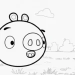 coloriage Angry Birds à imprimer kawaii
