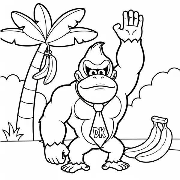 Tranh tô màu Donkey Kong