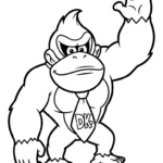 coloriage Donkey Kong de pour enfants