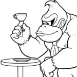 coloriage Donkey Kong a colorier en ligne