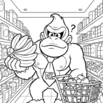 coloriage Donkey Kong à imprimer