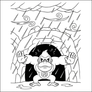 coloriage Donkey Kong pour enfant de 4 ans