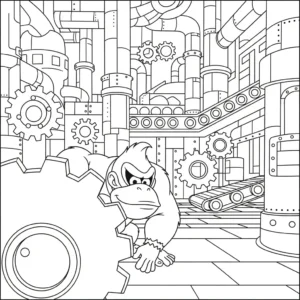 coloriage Donkey Kong gratuit à imprimer