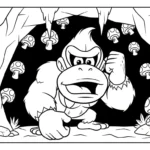 coloriage Donkey Kong pour enfant de 5 ans
