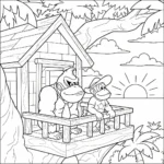 coloriage Donkey Kong à imprimer a4