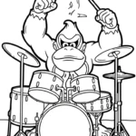 coloriage Donkey Kong a imprimer gratuitement
