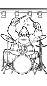 coloriage Donkey Kong a imprimer gratuitement