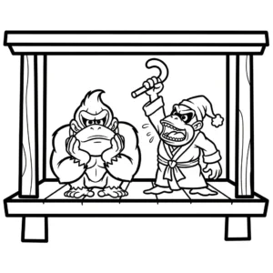 coloriage Donkey Kong à imprimer pour enfant de 8 ans