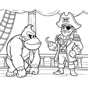 coloriage Donkey Kong pour enfant de à imprimer