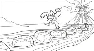 coloriage Donkey Kong de pour enfants