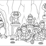 coloriage Donkey Kong à imprimer pour enfant de 2 ans