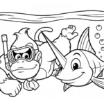 coloriage Donkey Kong a dessiner en ligne