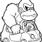coloriage Donkey Kong pour enfant gratuit