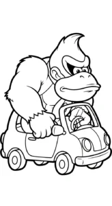 coloriage Donkey Kong pour enfant gratuit
