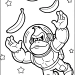 coloriage Donkey Kong pour enfant de 6 ans