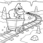 coloriage Donkey Kong pour enfant de 7 ans