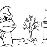 coloriage Donkey Kong à imprimer pour enfant de 12 ans