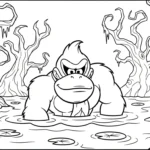coloriage Donkey Kong à imprimer gratuitement