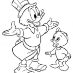 coloriage DuckTales et découpage à imprimer