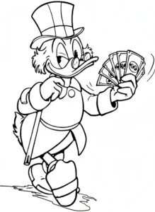 coloriage DuckTales pour enfant de 7 ans