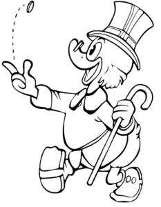 coloriage DuckTales à imprimer pour enfant de 8 ans