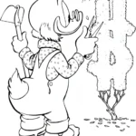 coloriage DuckTales à imprimer pour enfant de 2 ans