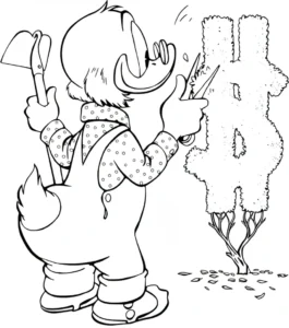 coloriage DuckTales à imprimer pour enfant de 2 ans