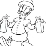 coloriage DuckTales et decoupage a imprimer gratuit