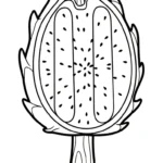 a imprimer coloriage Fruit du Dragon gratuit