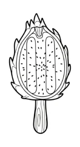 a imprimer coloriage Fruit du Dragon gratuit