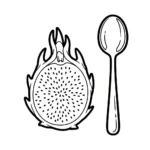 coloriage Fruit du Dragon pour enfant a imprimer gratuit