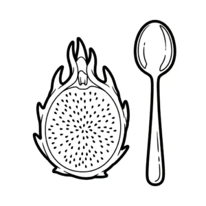 coloriage Fruit du Dragon pour enfant a imprimer gratuit