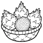 coloriage Fruit du Dragon pour enfant de 8 ans