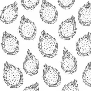 coloriage Fruit du Dragon à imprimer pdf