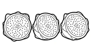 coloriage Fruit du Dragon à imprimer pour enfant de 3 ans