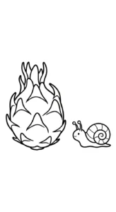 coloriage Fruit du Dragon a imprimer gratuitement