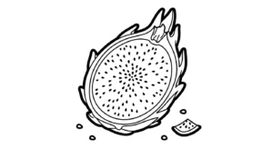 coloriage Fruit du Dragon à imprimer pdf