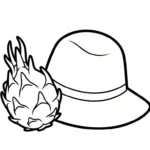 coloriage Fruit du Dragon à imprimer pour enfant de 4 ans