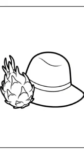 coloriage Fruit du Dragon à imprimer pour enfant de 4 ans