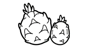 coloriage Fruit du Dragon à imprimer gratuitement pdf