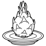 coloriage Fruit du Dragon à imprimer pour enfant de 9 ans