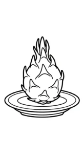 coloriage Fruit du Dragon à imprimer pour enfant de 9 ans