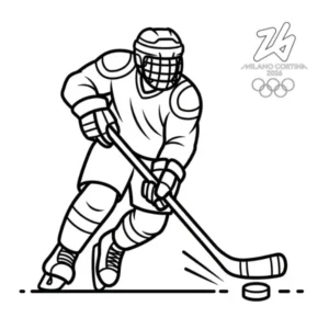 coloriage Jeux Olympiques d’Hiver de 2026 pour enfant de 2 ans