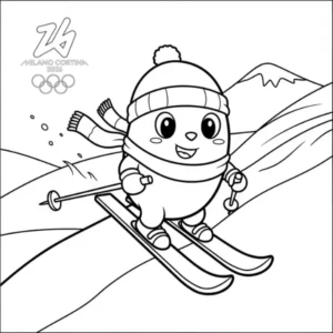 coloriage Jeux Olympiques d’Hiver de 2026 a colorier en ligne
