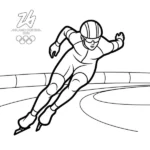 coloriage Jeux Olympiques d’Hiver de 2026 pour enfant de 3 ans