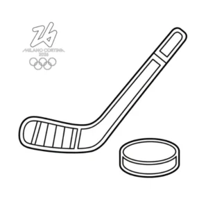 coloriage Jeux Olympiques d’Hiver de 2026 à imprimer pour enfant de 8 ans