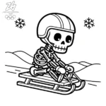 coloriage Jeux Olympiques d’Hiver de 2026 pour enfant a imprimer gratuit